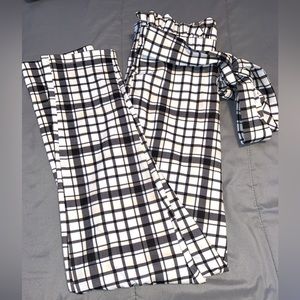 • Shein Stripped Black,Cream,White Flowy Pants! Perfect business style pants! •